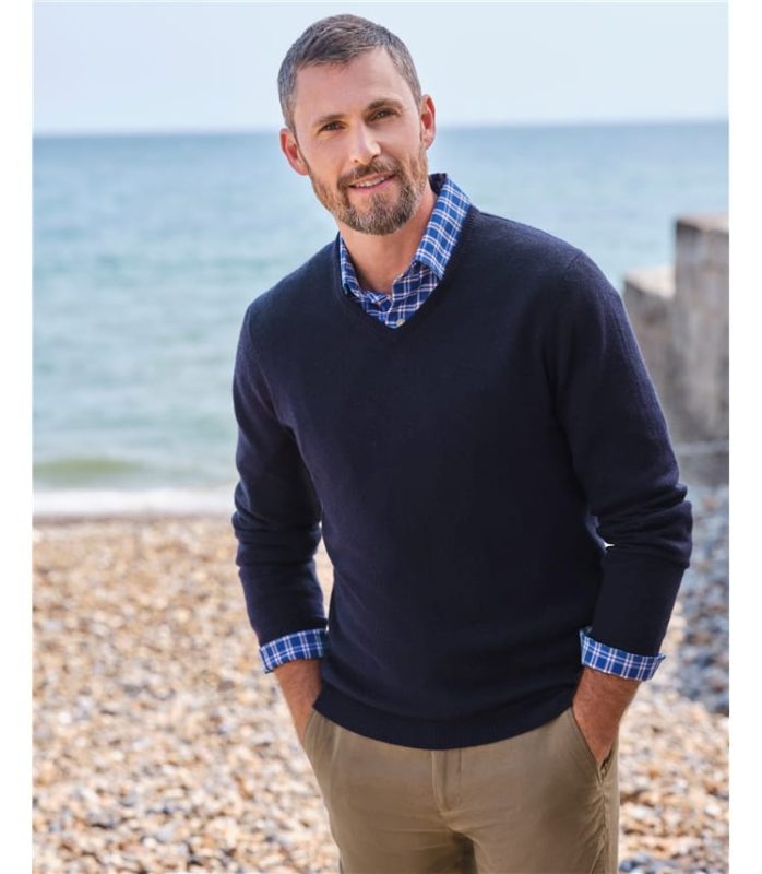 Wool v neck sweaters is a versatile and classic piece of clothing that has been a staple in men's fashion for decades.