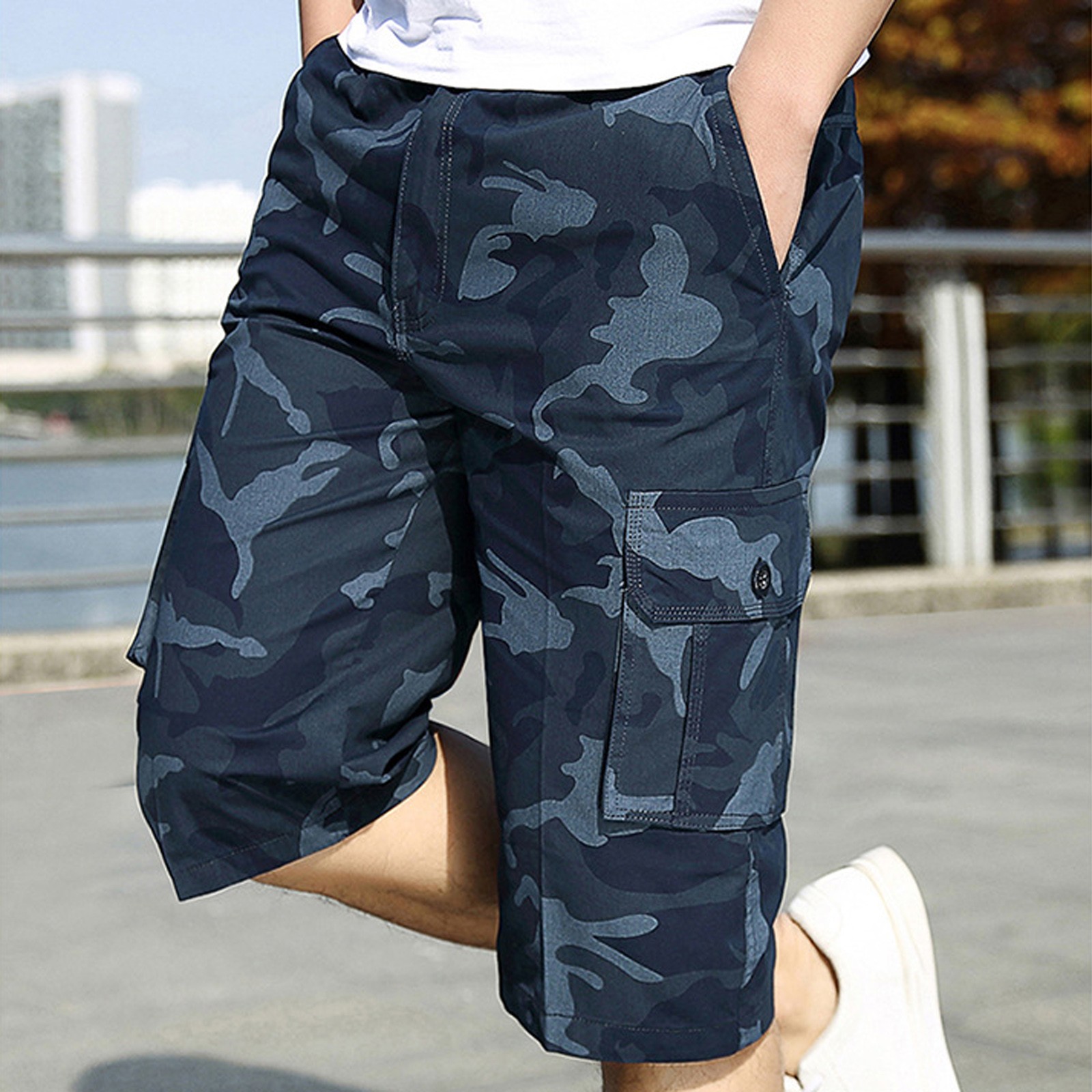 Mens camo cargo shorts