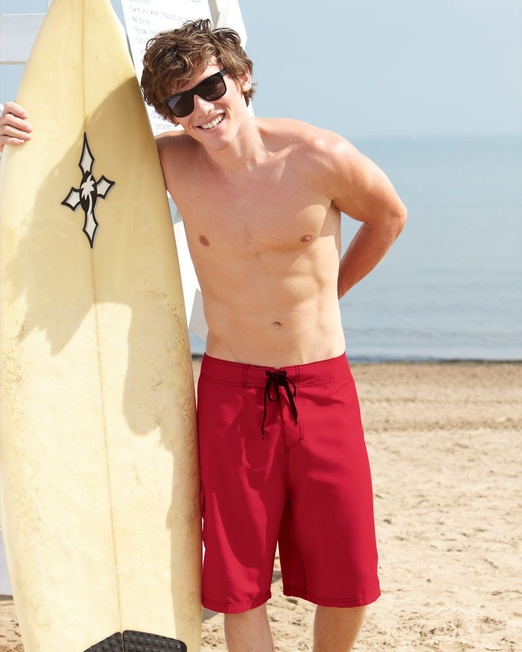 Red board shorts 