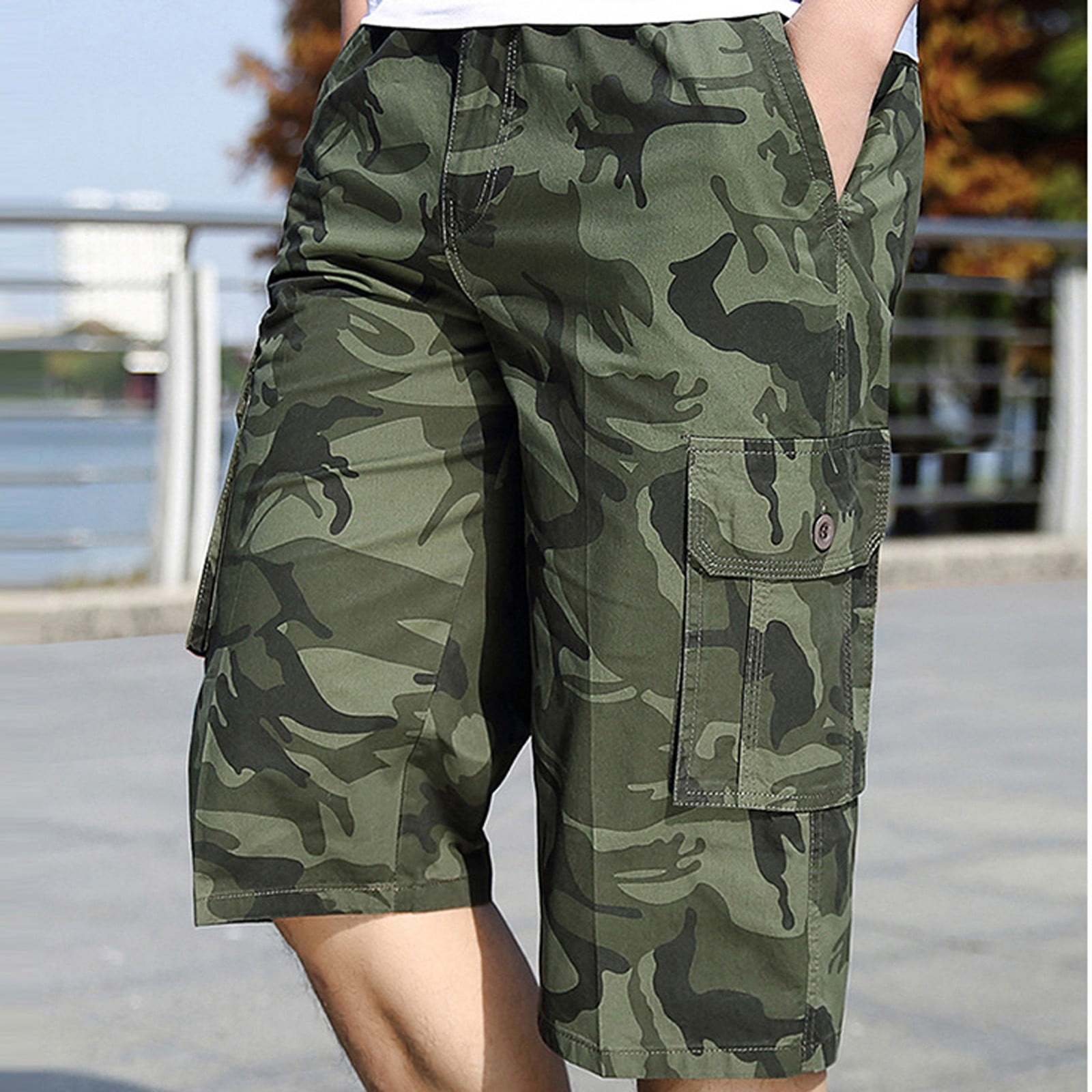 Mens camo cargo shorts