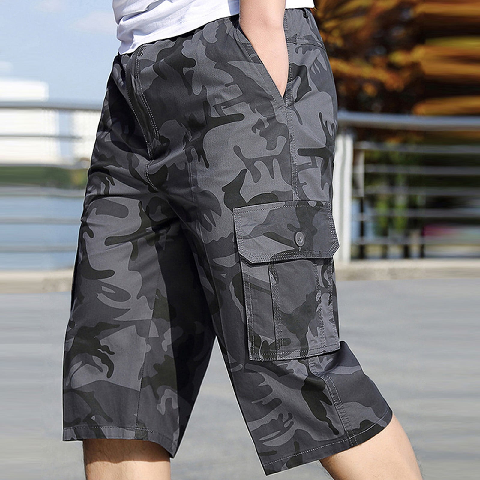 Mens camo cargo shorts