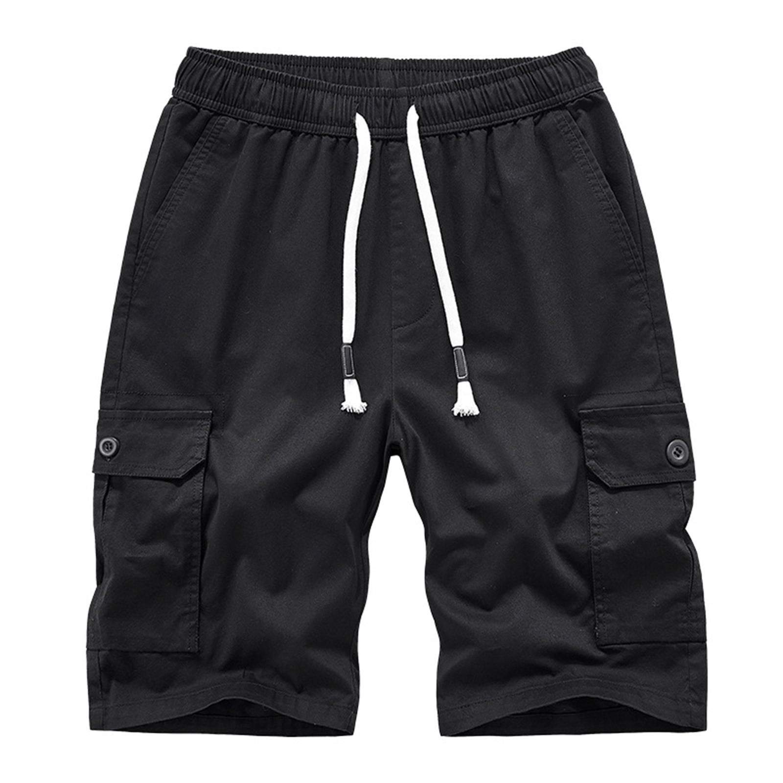 Mens black cargo shorts