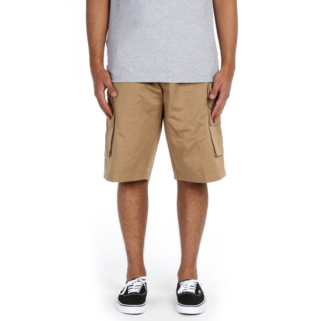 mens khaki cargo shorts