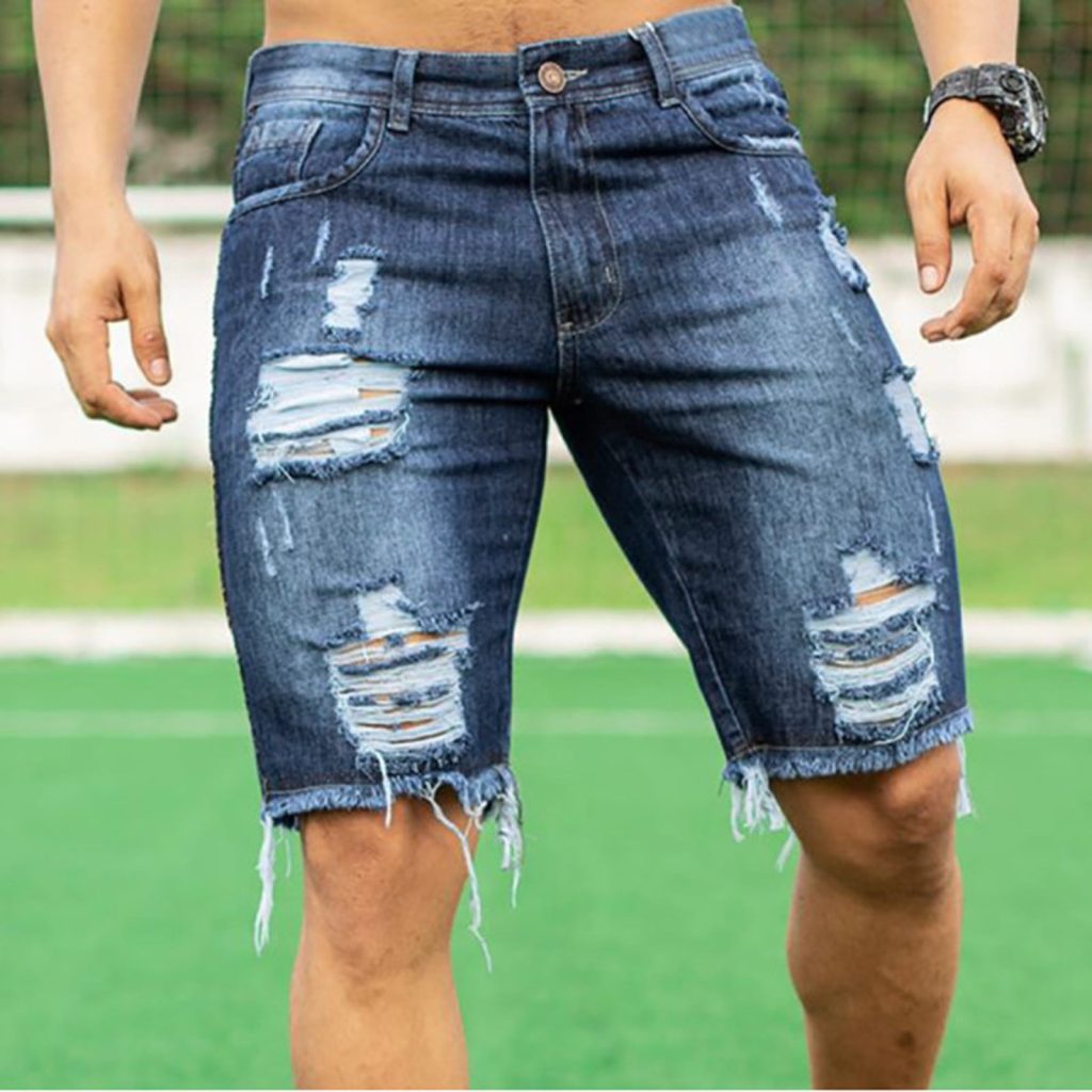 fray jean shorts