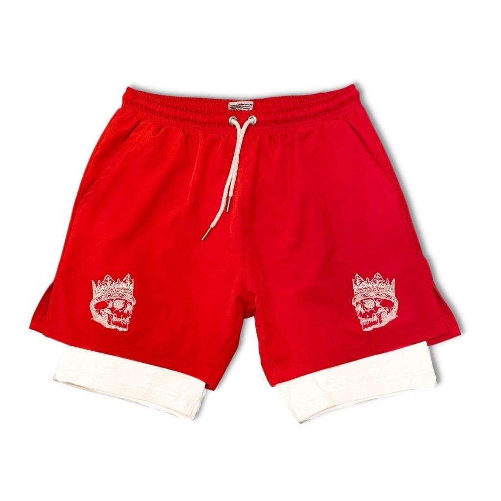 Men' s workout shorts with liner