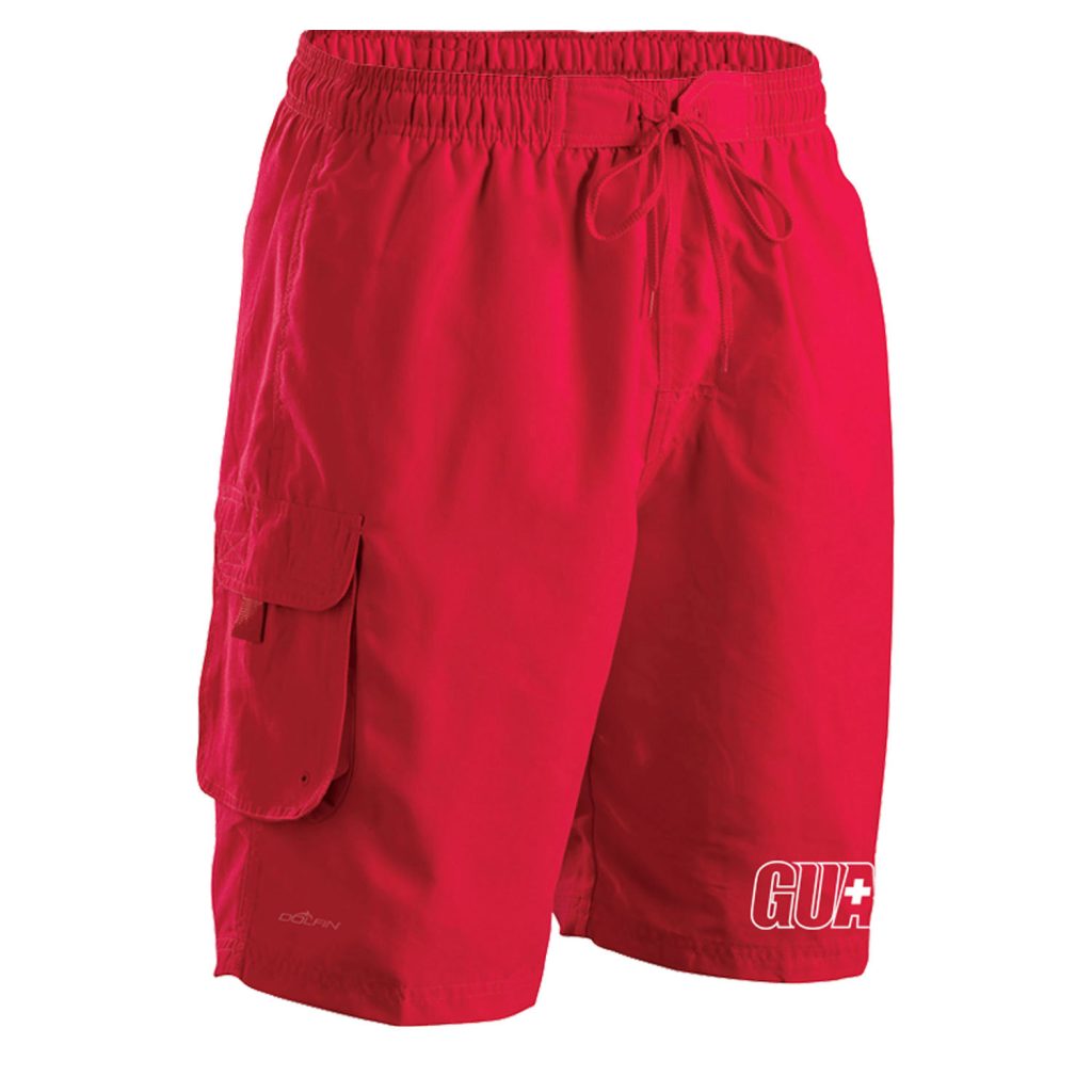 Red board shorts