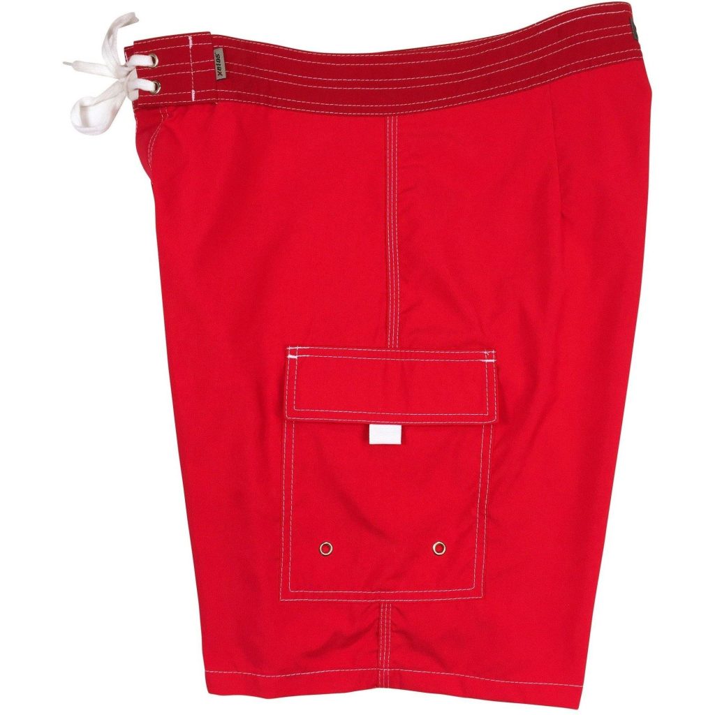 Red board shorts