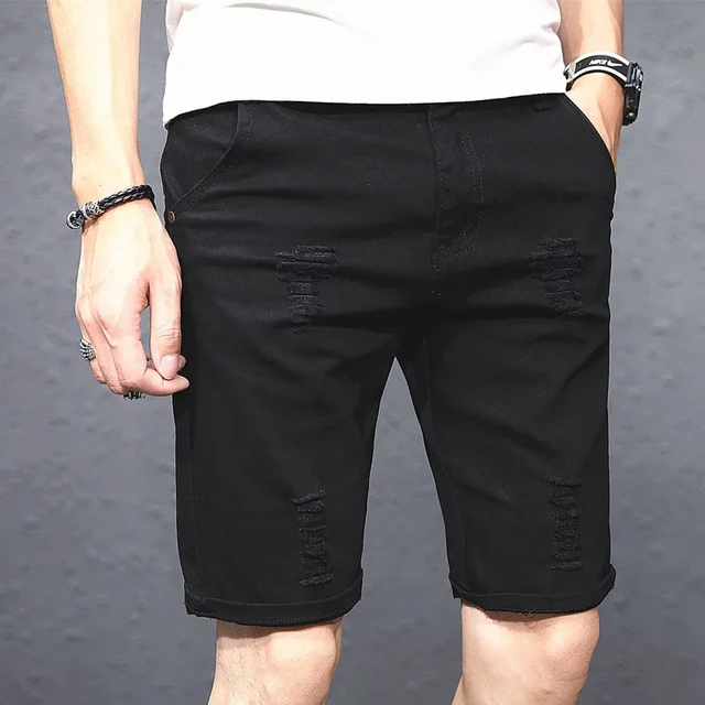 Black casual shorts