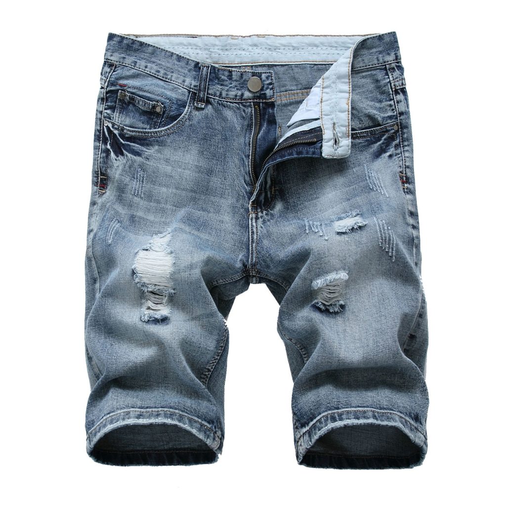 fray jean shorts