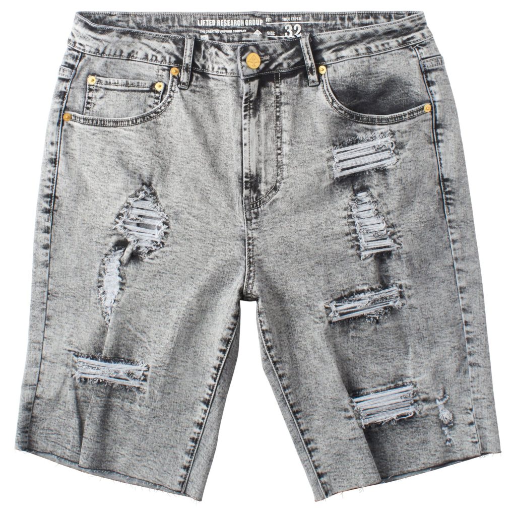 fray jean shorts with scissors