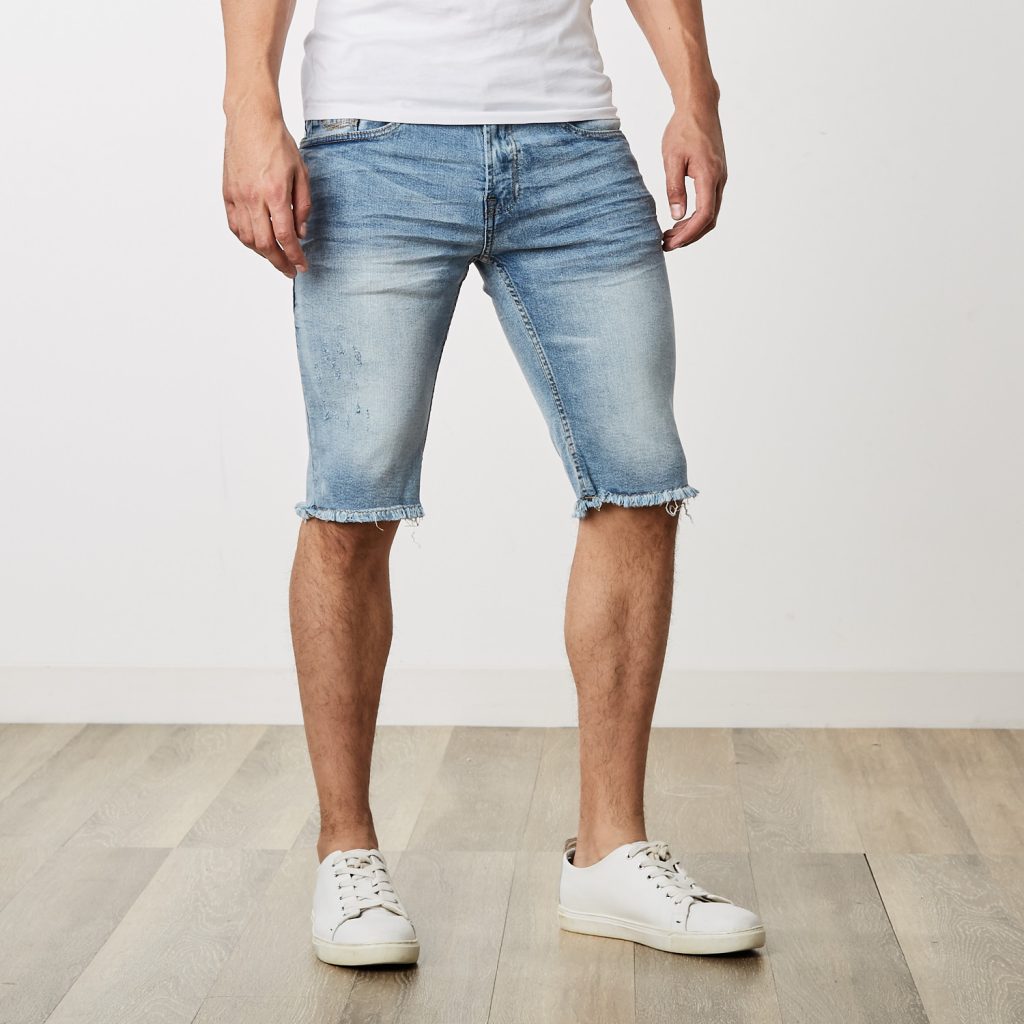 fray jean shorts