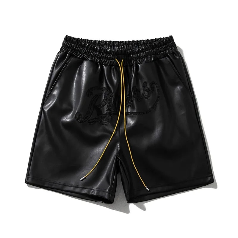 style leather shorts