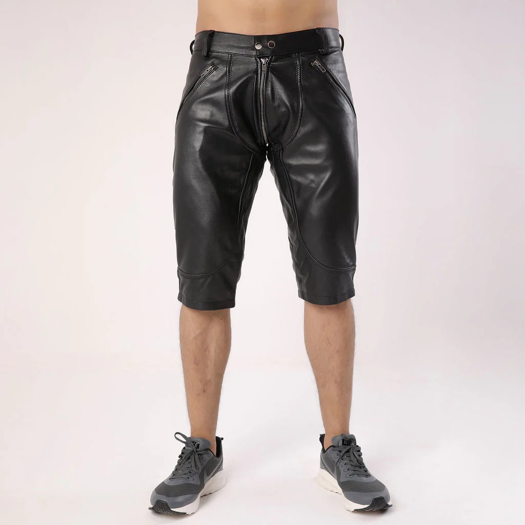 style leather shorts